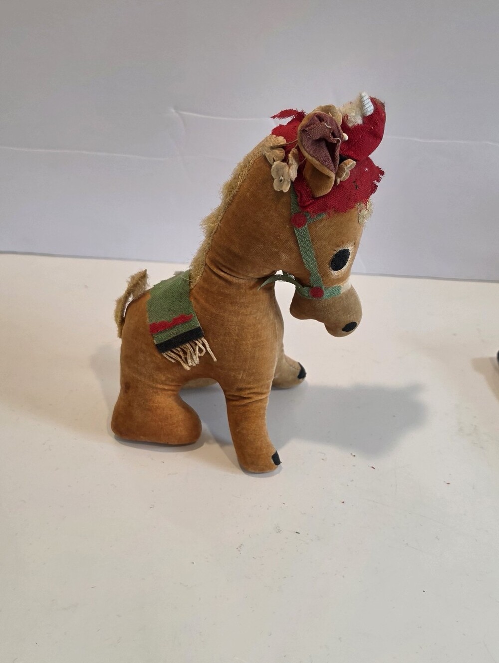 Vintage Kamar Tan Velveteen Reindeer. Dream Pets